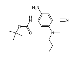 [2-amino-4-cyano-5-(methyl-propyl-amino)-phenyl]-carbamic acid tert-butyl ester结构式