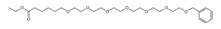 6-{2-[2-(2-{2-[2-(2-Benzyloxyethoxy)ethoxy]ethoxy}-ethoxy)-ethoxy]-ethoxy}-hexanoic Acid Ethyl Ester结构式
