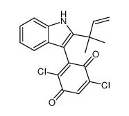 2,5-dichloro-3-[2-(1,1-dimethylallyl)-1H-indol-3-yl]-[1,4]benzoquinone结构式