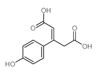 (Z)-3-(4-hydroxyphenyl)pent-2-enedioic acid结构式