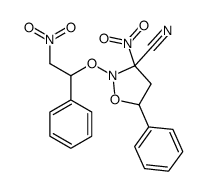 3-nitro-2-(2-nitro-1-phenylethoxy)-5-phenyl-1,2-oxazolidine-3-carbonitrile Structure