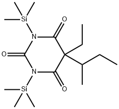 5-Ethyl-5-(1-methylpropyl)-1,3-bis(trimethylsilyl)-2,4,6(1H,3H,5H)-pyrimidinetrione结构式