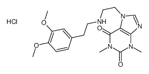 7-[2-[2-(3,4-dimethoxyphenyl)ethylamino]ethyl]-1,3-dimethylpurine-2,6-dione,hydrochloride结构式