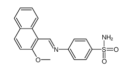 4-[(2-methoxynaphthalen-1-yl)methylideneamino]benzenesulfonamide结构式