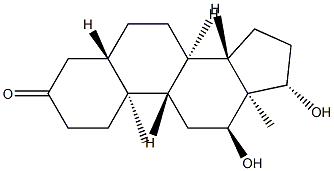 12α,17β-Dihydroxy-5α-androstan-3-one Structure