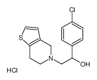1-(4-chlorophenyl)-2-(6,7-dihydro-4H-thieno[3,2-c]pyridin-5-yl)ethanol,hydrochloride Structure