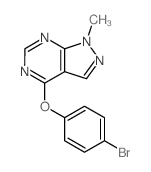1H-Pyrazolo[3,4-d]pyrimidine,4-(4-bromophenoxy)-1-methyl-结构式
