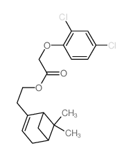Acetic acid,2-(2,4-dichlorophenoxy)-, 2-(6,6-dimethylbicyclo[3.1.1]hept-2-en-2-yl)ethylester Structure