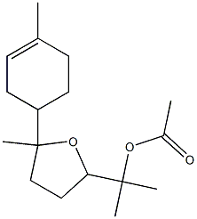 Tetrahydro-α,α,5-trimethyl-5-(4-methyl-3-cyclohexen-1-yl)-2-furanmethanol acetate结构式