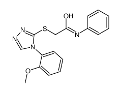 2-[[4-(2-methoxyphenyl)-1,2,4-triazol-3-yl]sulfanyl]-N-phenylacetamide结构式