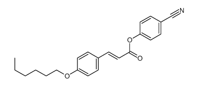 (4-cyanophenyl) 3-(4-hexoxyphenyl)prop-2-enoate结构式