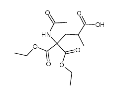4-acetamido-5-ethoxy-4-(ethoxycarbonyl)-2-methyl-5-oxopentanoic acid结构式
