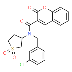 N-(3-chlorobenzyl)-N-(1,1-dioxidotetrahydrothiophen-3-yl)-2-oxo-2H-chromene-3-carboxamide Structure