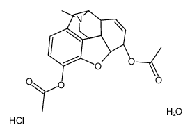 [(4R,4aR,7S,7aR,12bS)-9-acetyloxy-3-methyl-2,4,4a,7,7a,13-hexahydro-1H-4,12-methanobenzofuro[3,2-e]isoquinoline-7-yl] acetate,hydrate,hydrochloride Structure