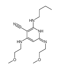 2-(butylamino)-4,6-bis(2-methoxyethylamino)pyridine-3-carbonitrile Structure