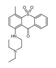 1-[2-(diethylamino)ethylamino]-4-methyl-10,10-dioxothioxanthen-9-one结构式