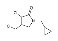 3-chloro-4-(chloromethyl)-1-(cyclopropylmethyl)pyrrolidin-2-one结构式