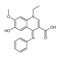 1-ethyl-6-hydroxy-7-methoxy-4-phenylimino-1,4-dihydro-quinoline-3-carboxylic acid结构式