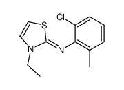 N-(2-chloro-6-methylphenyl)-3-ethyl-1,3-thiazol-2-imine结构式