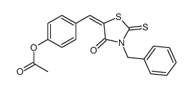 [4-[(E)-(3-benzyl-4-oxo-2-sulfanylidene-1,3-thiazolidin-5-ylidene)methyl]phenyl] acetate结构式