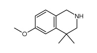 6-Methoxy-4,4-dimethyl-1,2,3,4-tetrahydroisoquinoline结构式