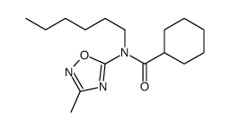 N-hexyl-N-(3-methyl-1,2,4-oxadiazol-5-yl)cyclohexanecarboxamide结构式