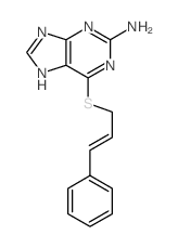 6-cinnamylsulfanyl-5H-purin-2-amine structure