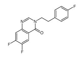 6,7-difluoro-3-[2-(4-fluorophenyl)ethyl]quinazolin-4-one结构式