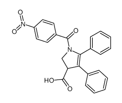 1-(4-nitro-benzoyl)-4,5-diphenyl-2,3-dihydro-pyrrole-3-carboxylic acid Structure