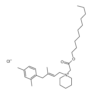 decyl 2-[1-[(E)-4-(2,4-dimethylphenyl)-3-methylbut-2-enyl]piperidin-1-ium-1-yl]acetate,chloride结构式