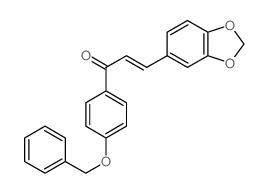 3-benzo[1,3]dioxol-5-yl-1-(4-phenylmethoxyphenyl)prop-2-en-1-one structure