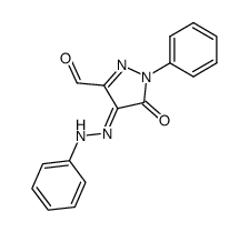 3-carboxaldehyde-1-phenyl-4,5-pyrazolinedione-4-phenylhydrazone结构式