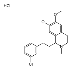 1-[2-(3-chlorophenyl)ethyl]-6,7-dimethoxy-2-methyl-1,2,3,4-tetrahydroisoquinolin-2-ium,chloride结构式