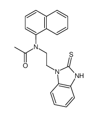 N-naphthalen-1-yl-N-[2-(2-thioxo-2,3-dihydro-benzoimidazol-1-yl)-ethyl]-acetamide结构式