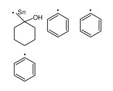 1-(triphenylstannylmethyl)cyclohexan-1-ol结构式