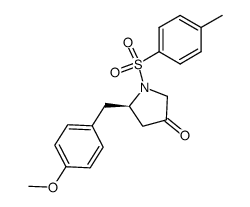 (R)-5-(4-Methoxy-benzyl)-1-(toluene-4-sulfonyl)-pyrrolidin-3-one结构式