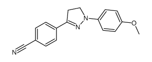 4-[2-(4-methoxyphenyl)-3,4-dihydropyrazol-5-yl]benzonitrile Structure