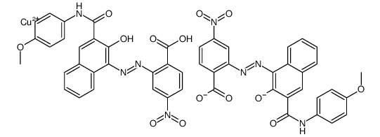 copper,hydron,2-[[3-[(4-methoxyphenyl)carbamoyl]-2-oxidonaphthalen-1-yl]diazenyl]-4-nitrobenzoate结构式