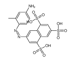 7-[(4-amino-2-methylphenyl)diazenyl]naphthalene-1,3,5-trisulfonic acid Structure