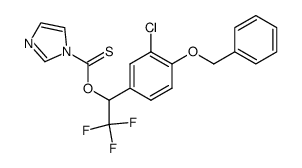 1-(4-benzyloxy-3-chlorophenyl)-2,2,2-trifluoroethyl N-imidazolyl thiocarbonate结构式