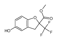 methyl 5-hydroxy-2-(trifluoromethyl)-2,3-dihydro-1-benzofuran-2-carboxylate结构式