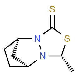 5,8-Methano-1H,3H-[1,3,4]thiadiazolo[3,4-a]pyridazine-1-thione,tetrahydro-3-methyl-,(3-alpha-,5-alpha-,8-alpha-)-(9CI) Structure