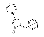 (5E)-5-benzylidene-3-phenyl-cyclopent-2-en-1-one结构式