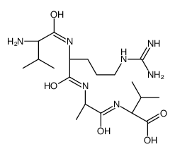 (2S)-2-[[(2S)-2-[[(2S)-2-[[(2S)-2-amino-3-methylbutanoyl]amino]-5-(diaminomethylideneamino)pentanoyl]amino]propanoyl]amino]-3-methylbutanoic acid Structure