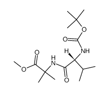2-((R)-2-tert-Butoxycarbonylamino-3-methyl-butyrylamino)-2-methyl-propionic acid methyl ester结构式