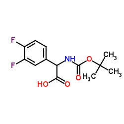 (3,4-Difluorophenyl)({[(2-methyl-2-propanyl)oxy]carbonyl}amino)acetic acid structure