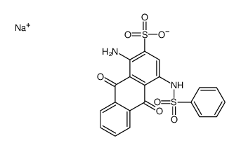 sodium 1-amino-9,10-dihydro-9,10-dioxo-4-[(phenylsulphonyl)amino]anthracene-2-sulphonate Structure