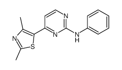 4-(2,4-dimethyl-1,3-thiazol-5-yl)-N-phenylpyrimidin-2-amine结构式