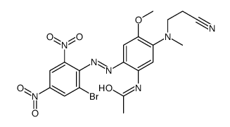 N-[2-[(2-bromo-4,6-dinitrophenyl)azo]-5-[(2-cyanoethyl)methylamino]-4-methoxyphenyl]acetamide Structure