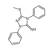 5-imino-3-methylthio-1,4-diphenyl-Δ2-1,2,4-triazoline结构式